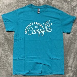 Gildan Unisex Medium Graphic Tee, Cocktails Around The‎ Campfire